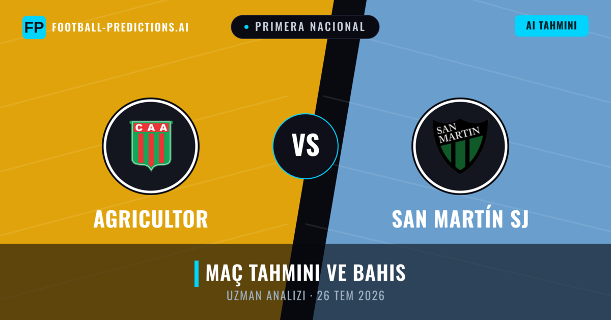 Agricultor - San Martín SJ — maç tahmini ve önizleme
