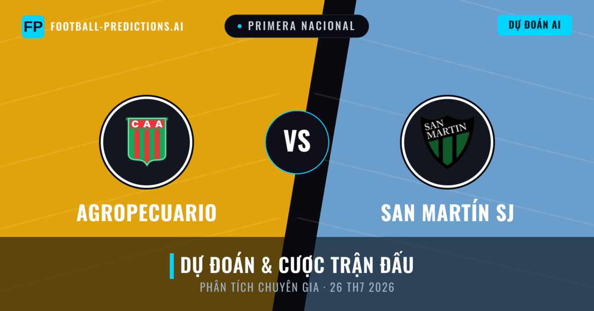 Agropecuario vs San Martín SJ — dự đoán và xem trước trận đấu
