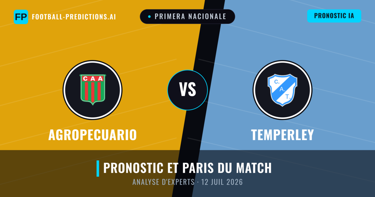 Agropecuario vs Temperley — pronostic et avant-match
