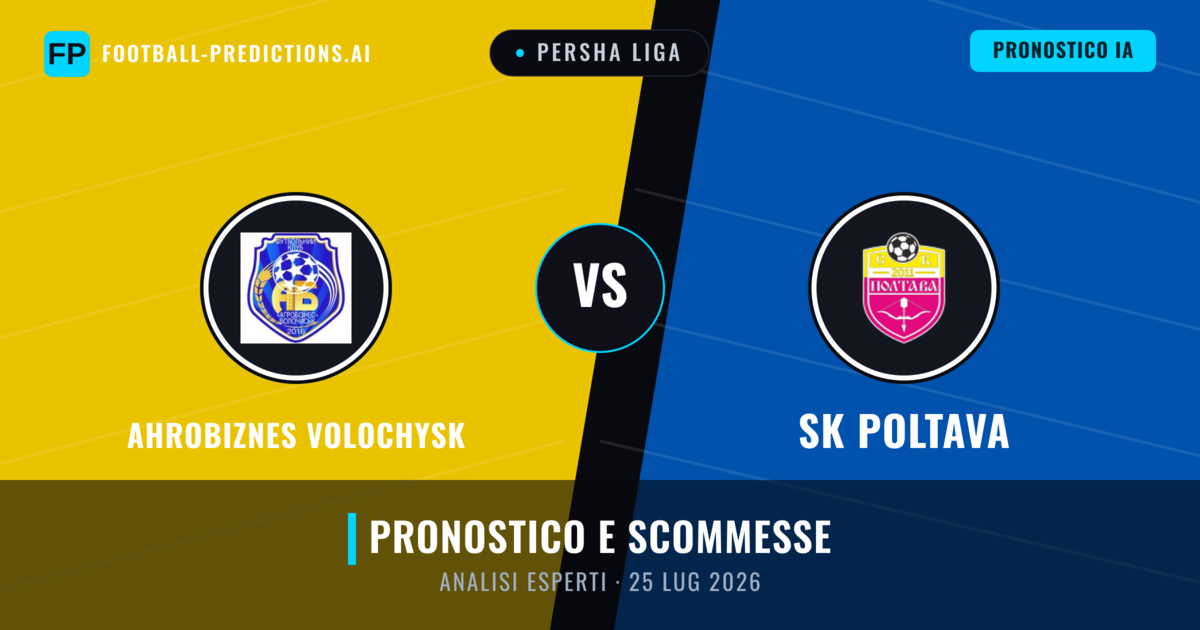 Ahrobiznes Volochysk vs SK Poltava — pronostico e anteprima del match