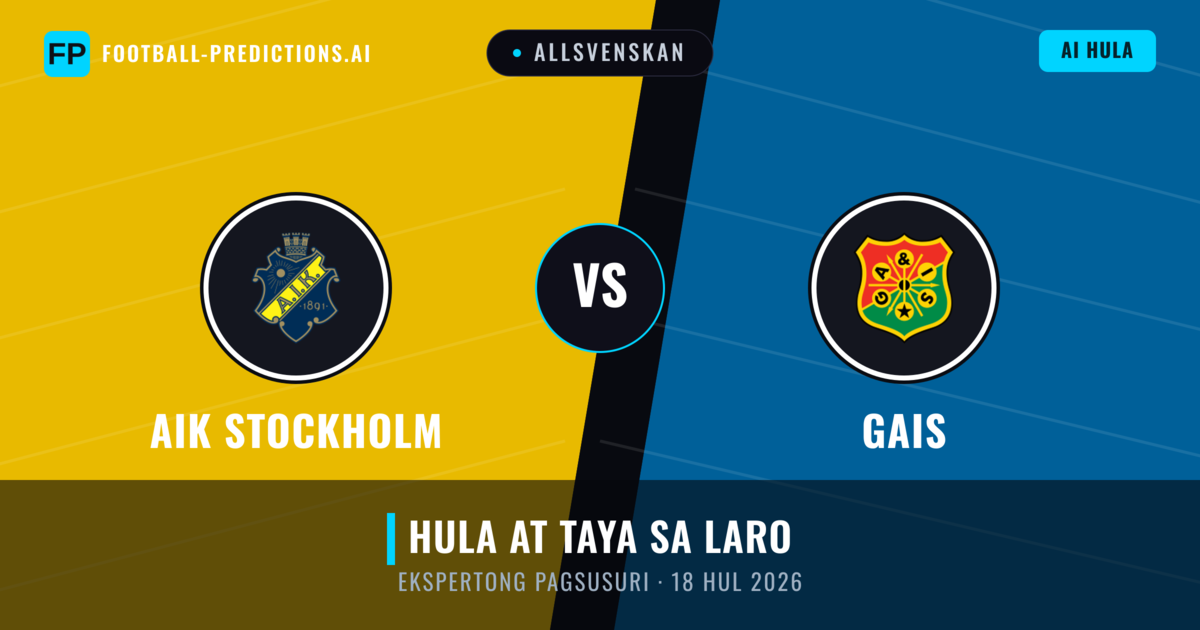 AIK Stockholm vs Gais — hula at preview ng laban