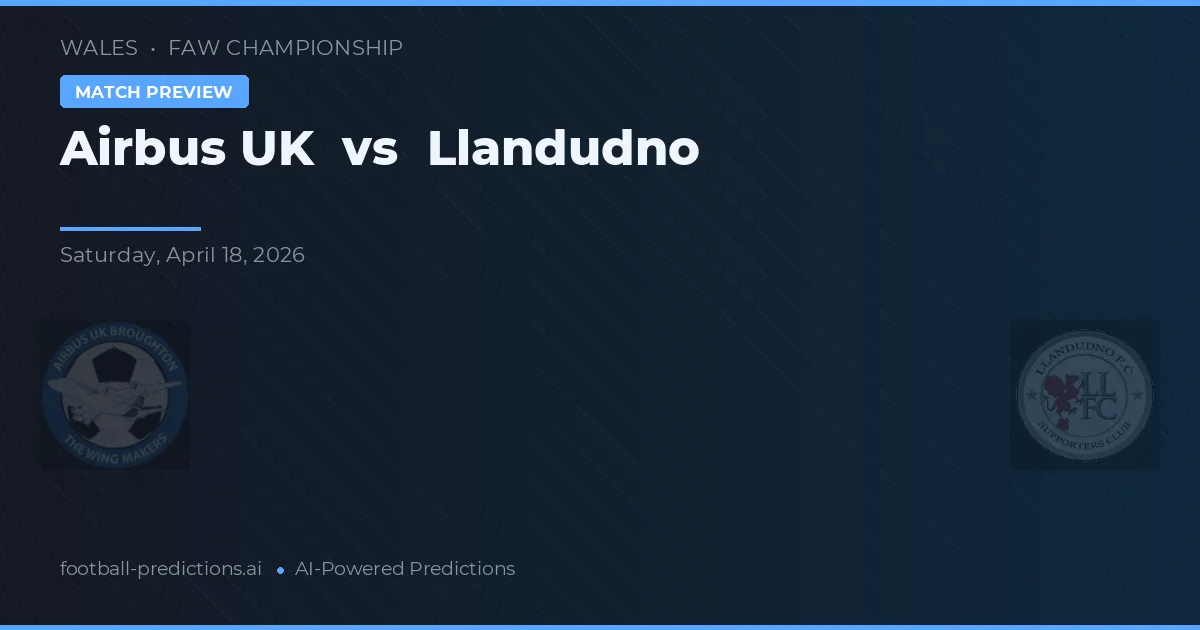 Airbus UK vs Llandudno — Prognose und Spielvorschau