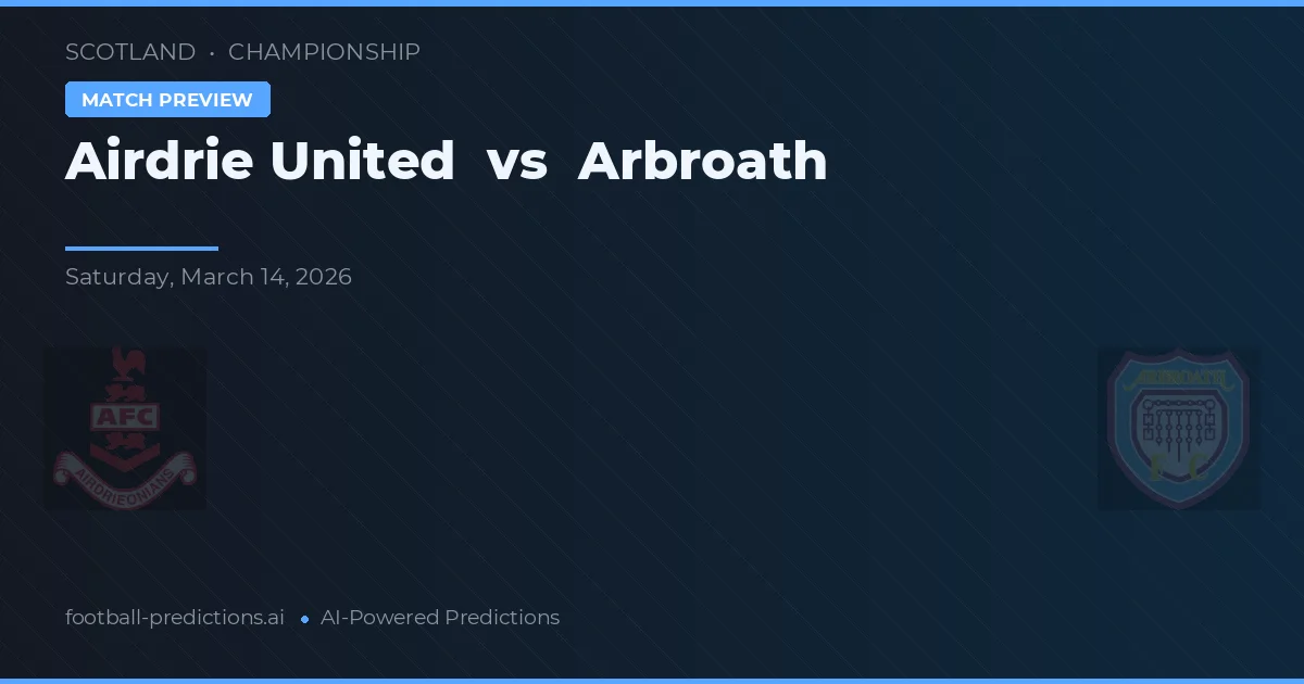 Airdrie United vs Arbroath — match prediction & preview