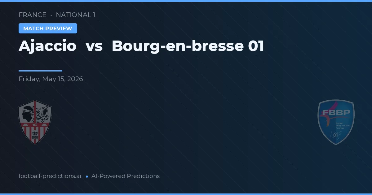 Ajaccio vs Bourg-en-Bresse 01 — dự đoán và xem trước trận đấu