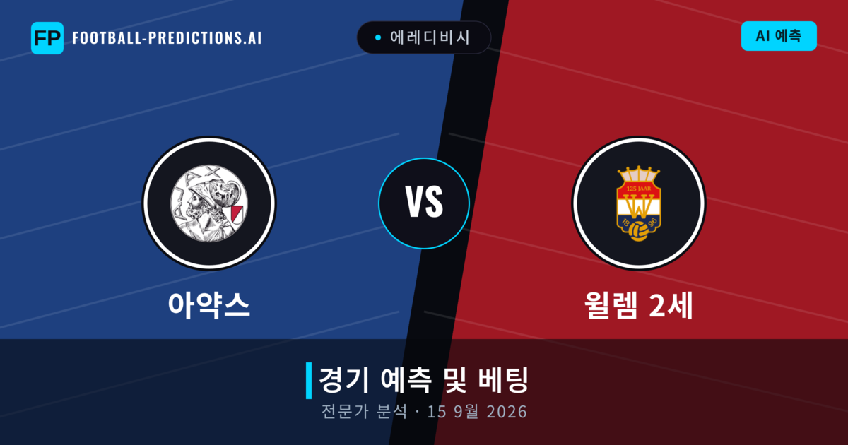 아약스 대 윌렘 2세 — 경기 예측 및 프리뷰