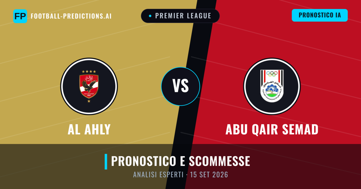 Al Ahly vs Abu Qair Semad — pronostico e anteprima del match