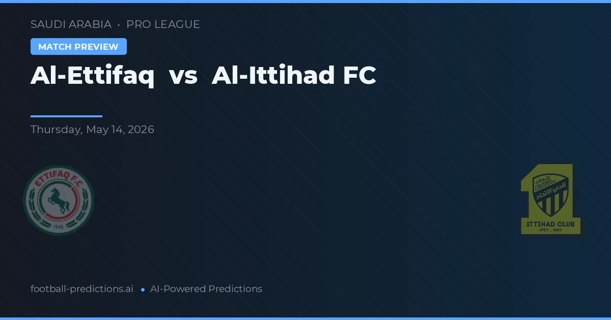 Al-Ettifaq vs Al-Ittihad — pronostico e anteprima del match