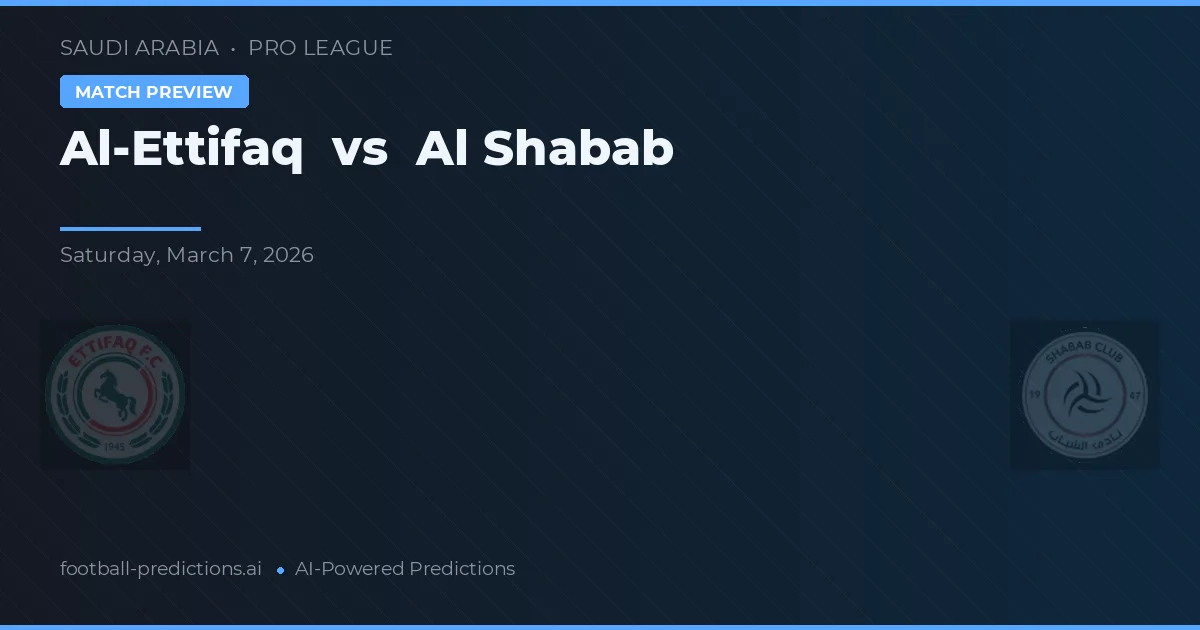 El-Ettifaq - El Shabab — maç tahmini ve önizleme