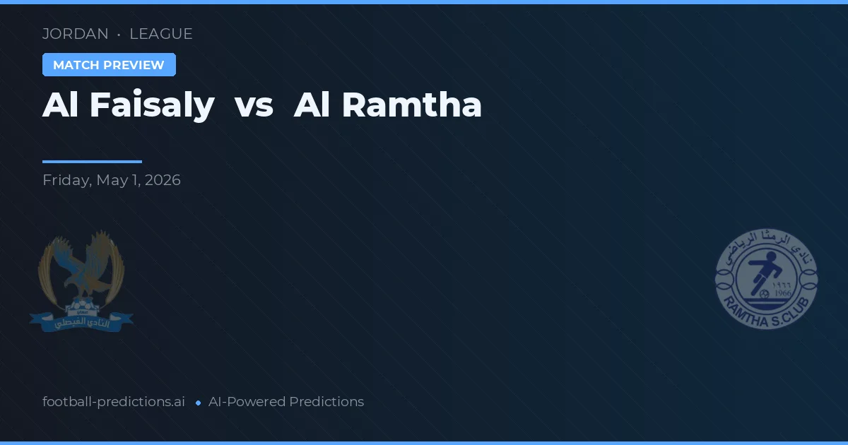 Al Faisaly vs Al Ramtha — pronostic et avant-match