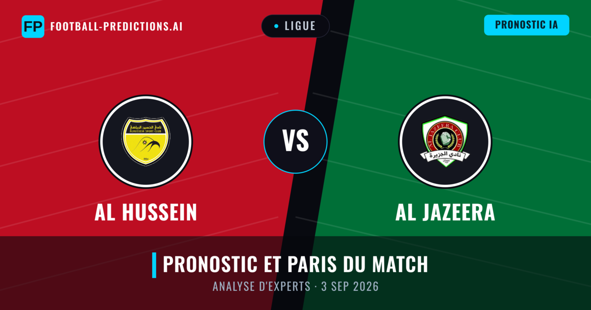 Al Hussein vs Al Jazeera — pronostic et avant-match