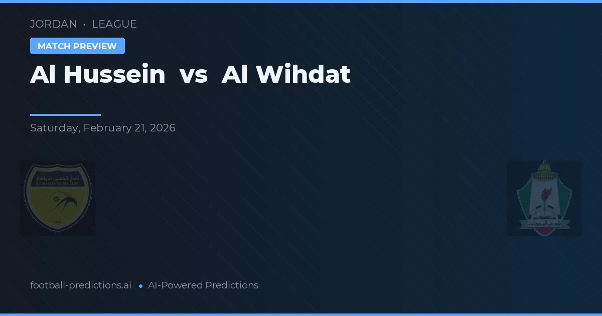 Al Hussein vs Al Wihdat — dự đoán và xem trước trận đấu