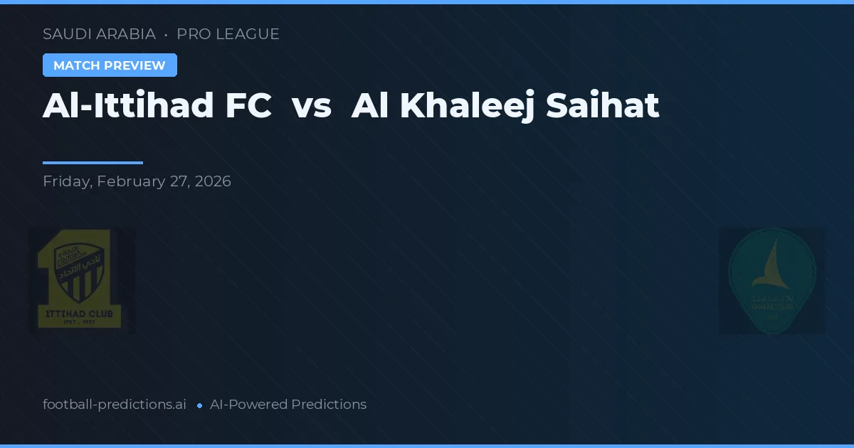 Al-Ittihad vs Al Khaleej Saihat — pronostico e anteprima del match