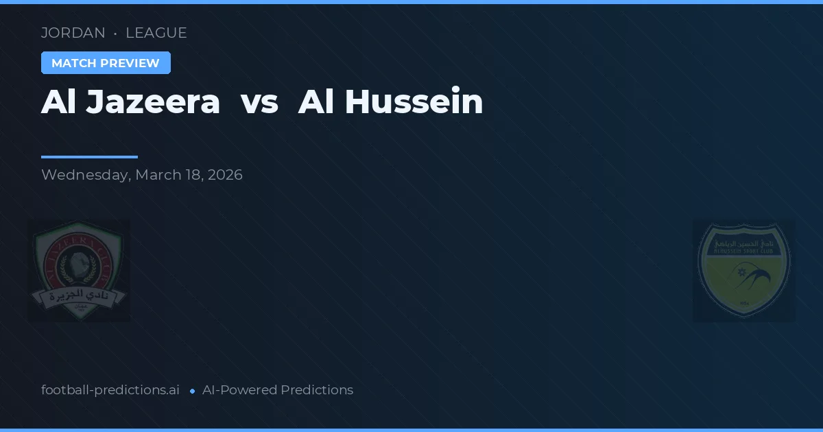 Al Jazeera vs Al-Hussein — Prognose und Spielvorschau
