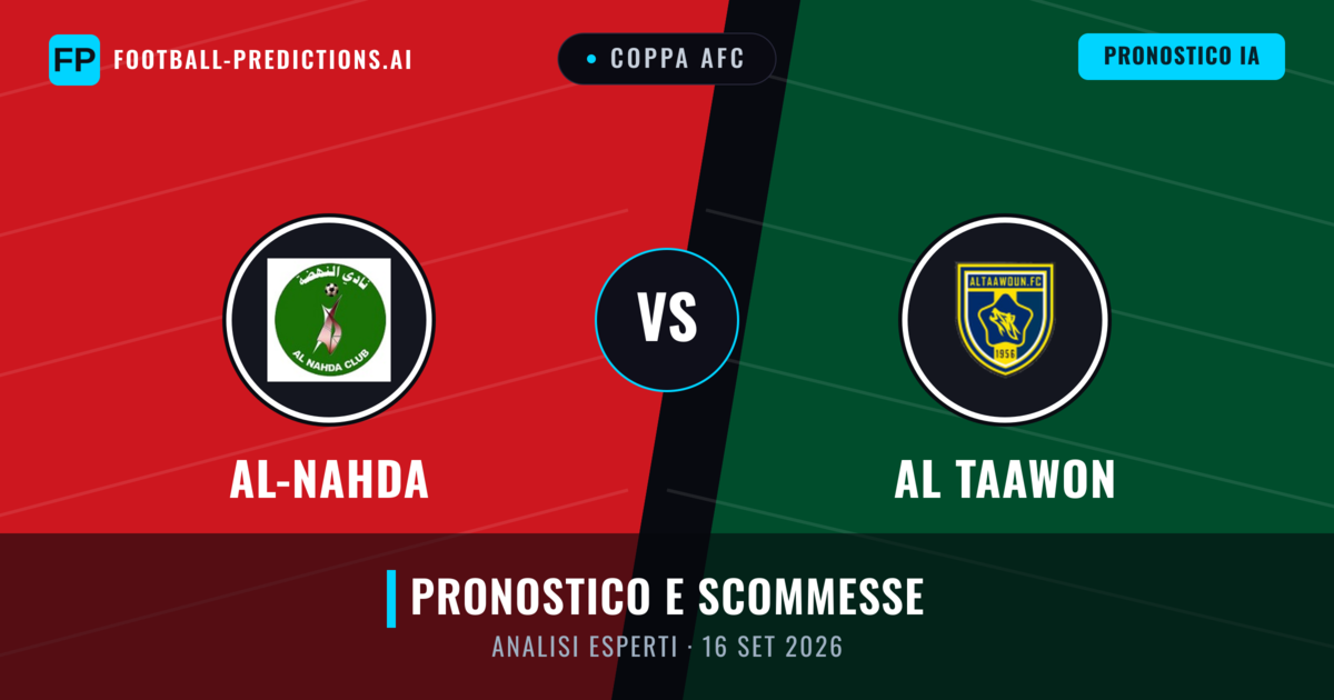 Al-Nahda vs Al Taawon — pronostico e anteprima del match