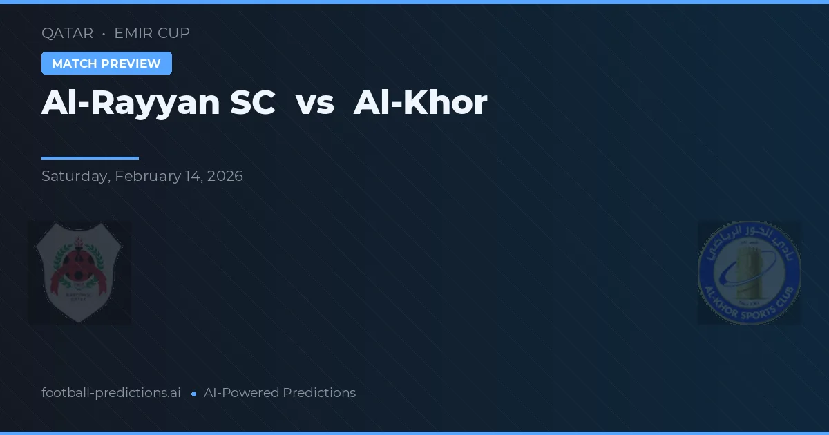 Al-Rayyan SC vs Al-Khor — dự đoán và xem trước trận đấu