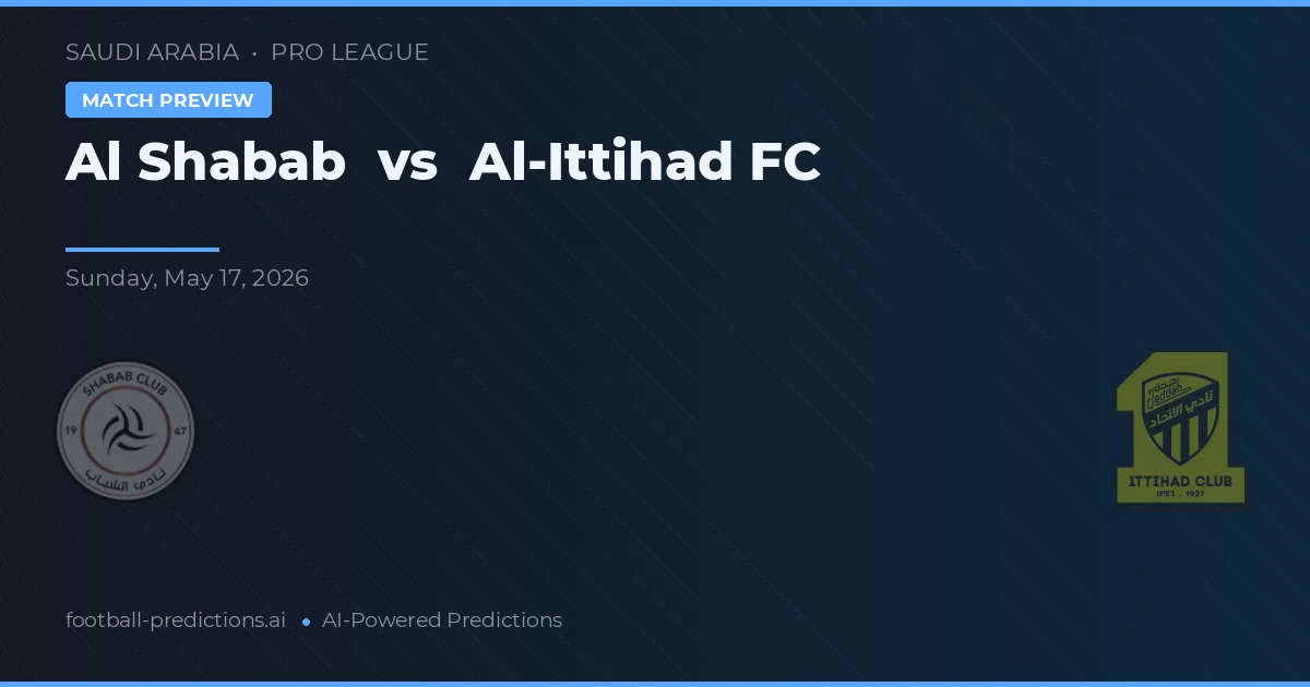 El Shabab - Al Ittihad FC — maç tahmini ve önizleme