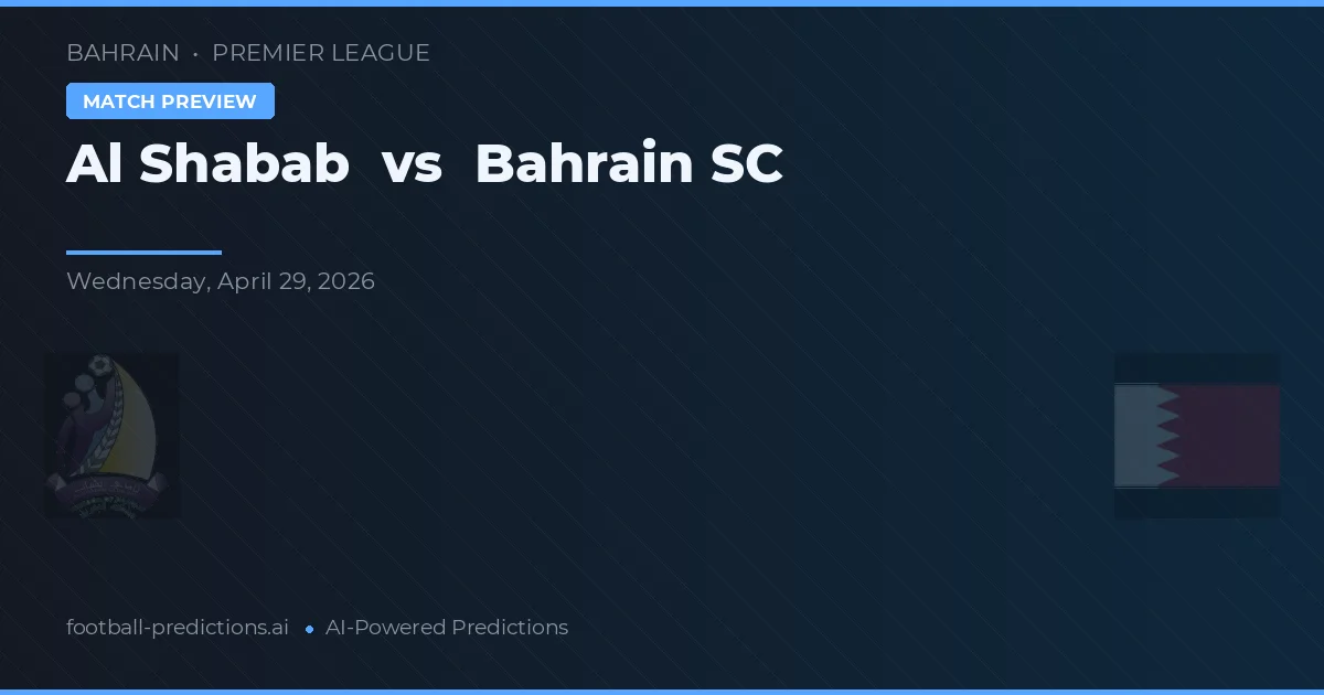 Al Shabab vs Bahrain SC — Prognose und Spielvorschau