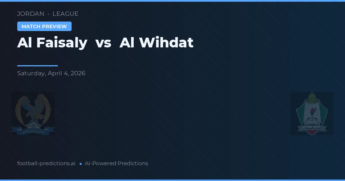 Al Wihdat vs Al Faisaly — hula at preview ng laban