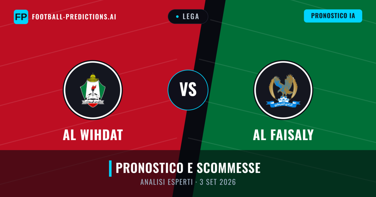 Al Wihdat vs Al Faisaly — pronostico e anteprima del match