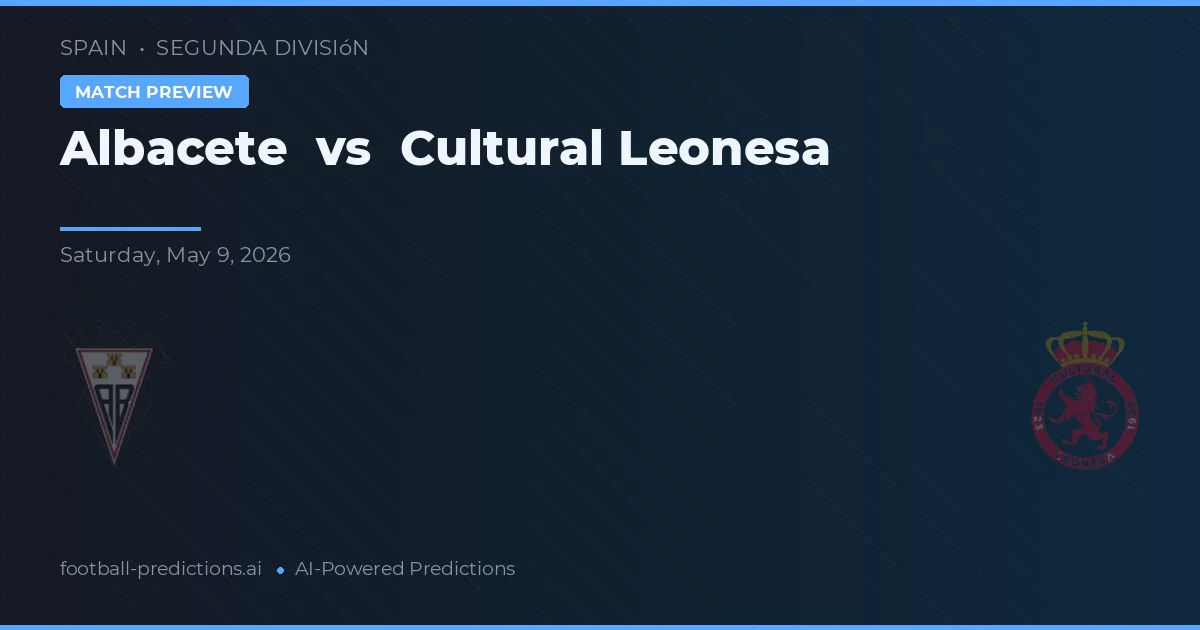 Albacete vs Cultural Leonesa — pronostic et avant-match