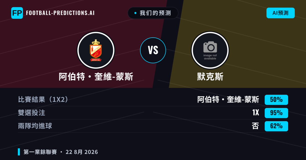 我们的预测: 阿伯特·奎維-蒙斯 對 默克斯 — 平 (50%); 無進球