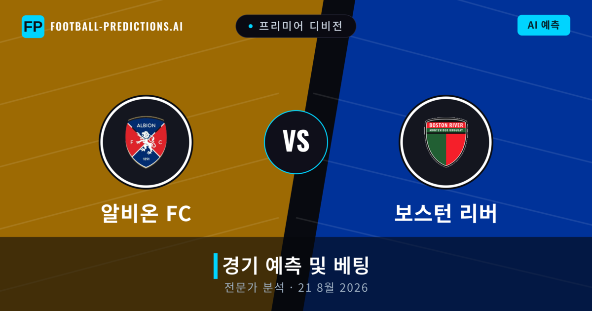 알비온 FC 대 보스턴 리버 — 경기 예측 및 프리뷰