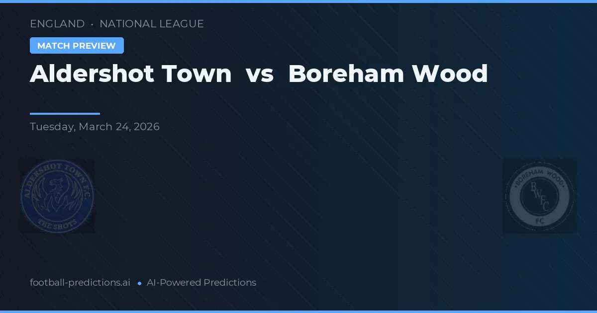 Aldershot Town - Boreham Wood — maç tahmini ve önizleme