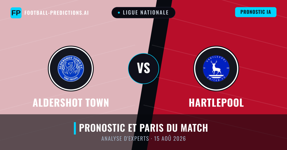 Aldershot Town vs Hartlepool — pronostic et avant-match