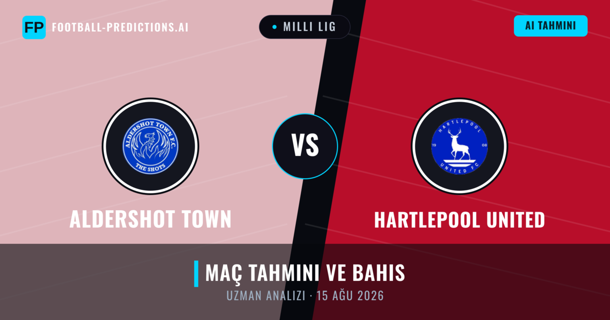 Aldershot Town - Hartlepool United — maç tahmini ve önizleme