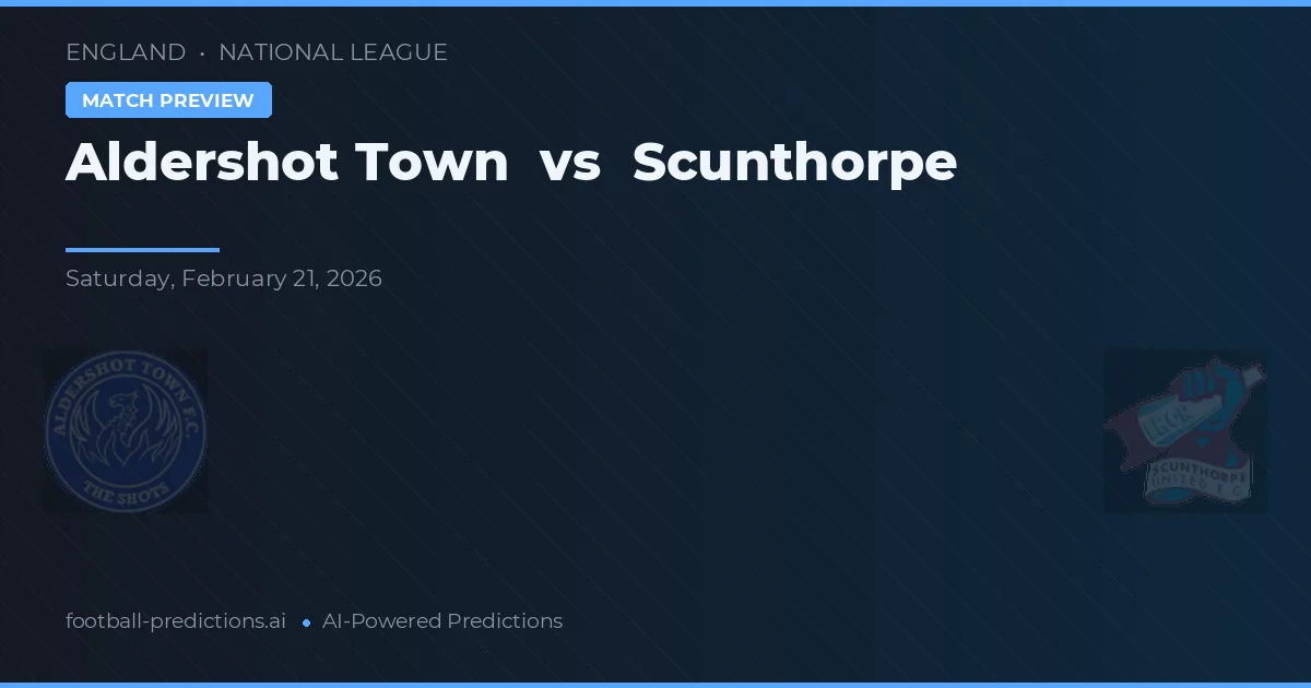 Aldershot Town vs Scunthorpe — match prediction & preview