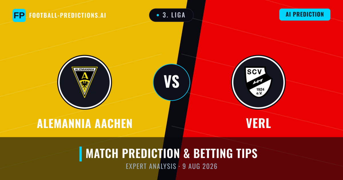 Alemannia Aachen vs Verl — match prediction & preview