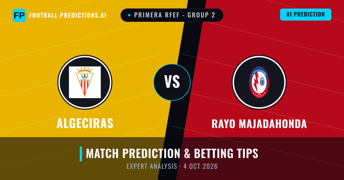 Algeciras vs Rayo Majadahonda — match prediction & preview