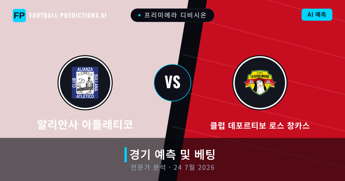 알리안사 아틀레티코 대 클럽 데포르티보 로스 창카스 — 경기 예측 및 프리뷰