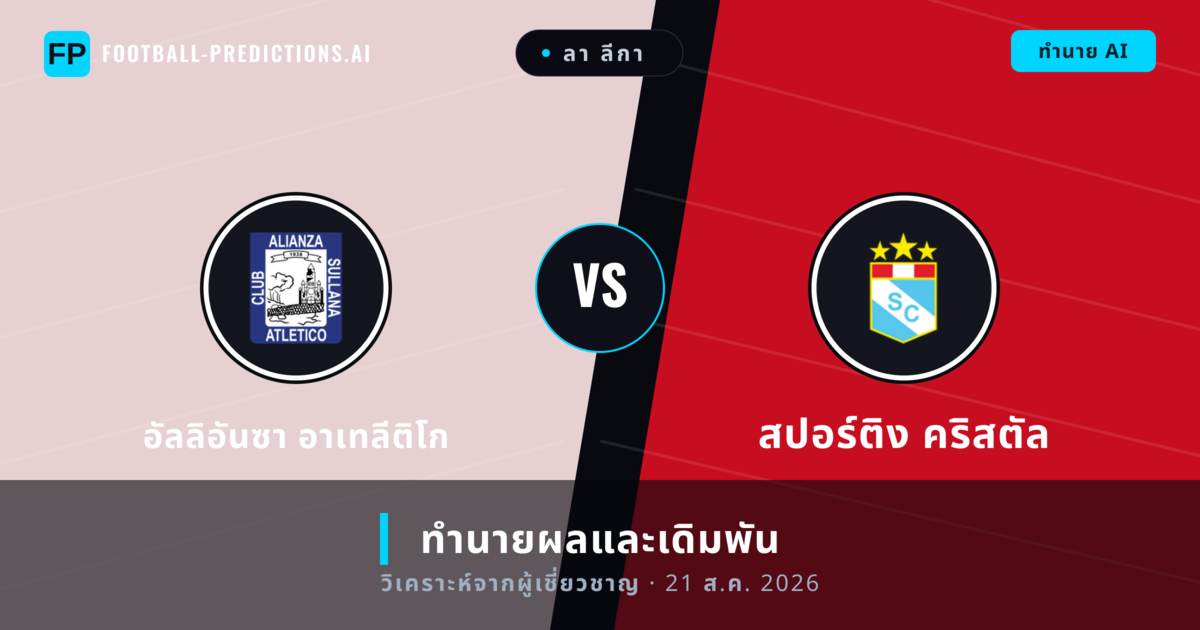 อัลลิอันซา อาเทลีติโก พบ สปอร์ติง คริสตัล — ทำนายผลและพรีวิวการแข่งขัน