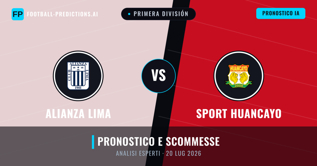 Alianza Lima vs Sport Huancayo — pronostico e anteprima del match