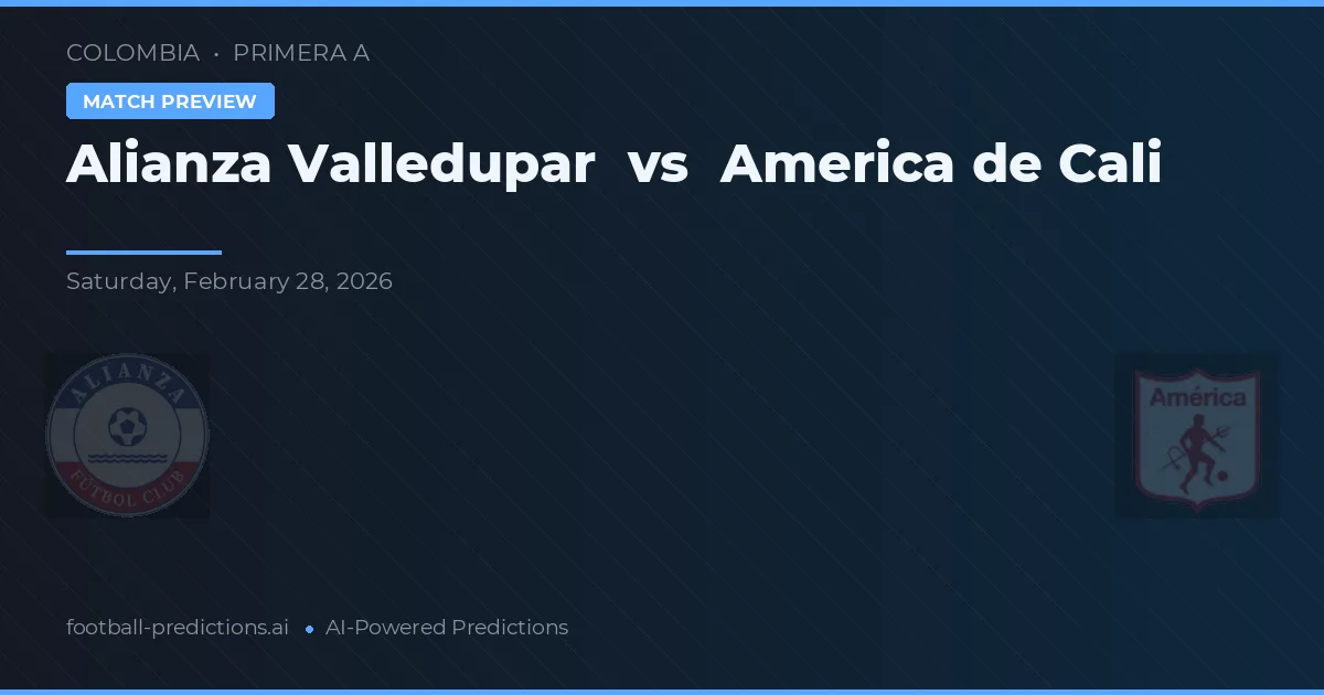 Alianza Valledupar vs América de Cali — Prognose und Spielvorschau