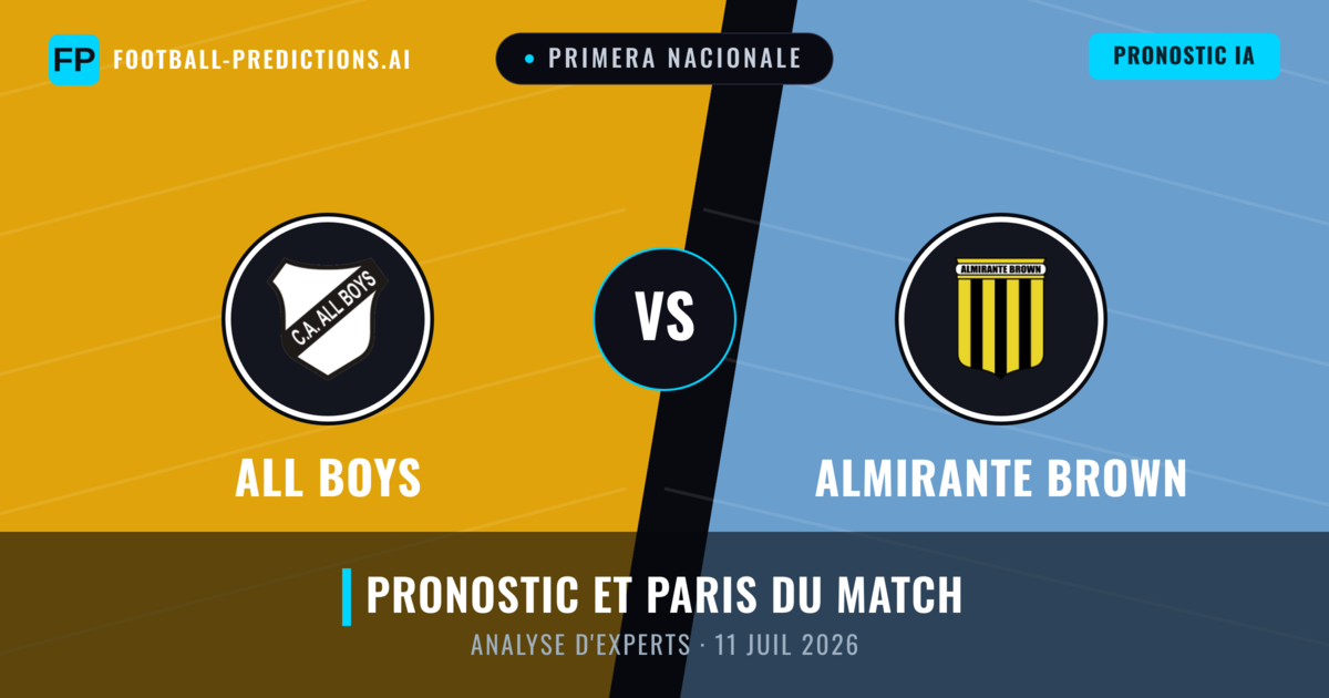 All Boys vs Almirante Brown — pronostic et avant-match