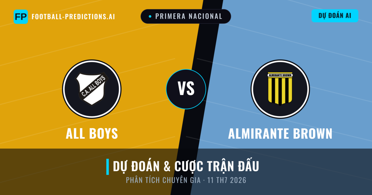All Boys vs Almirante Brown — dự đoán và xem trước trận đấu