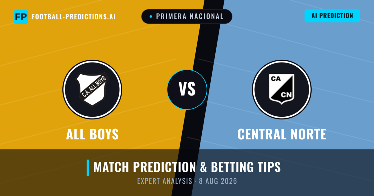 All Boys vs Central Norte — match prediction & preview