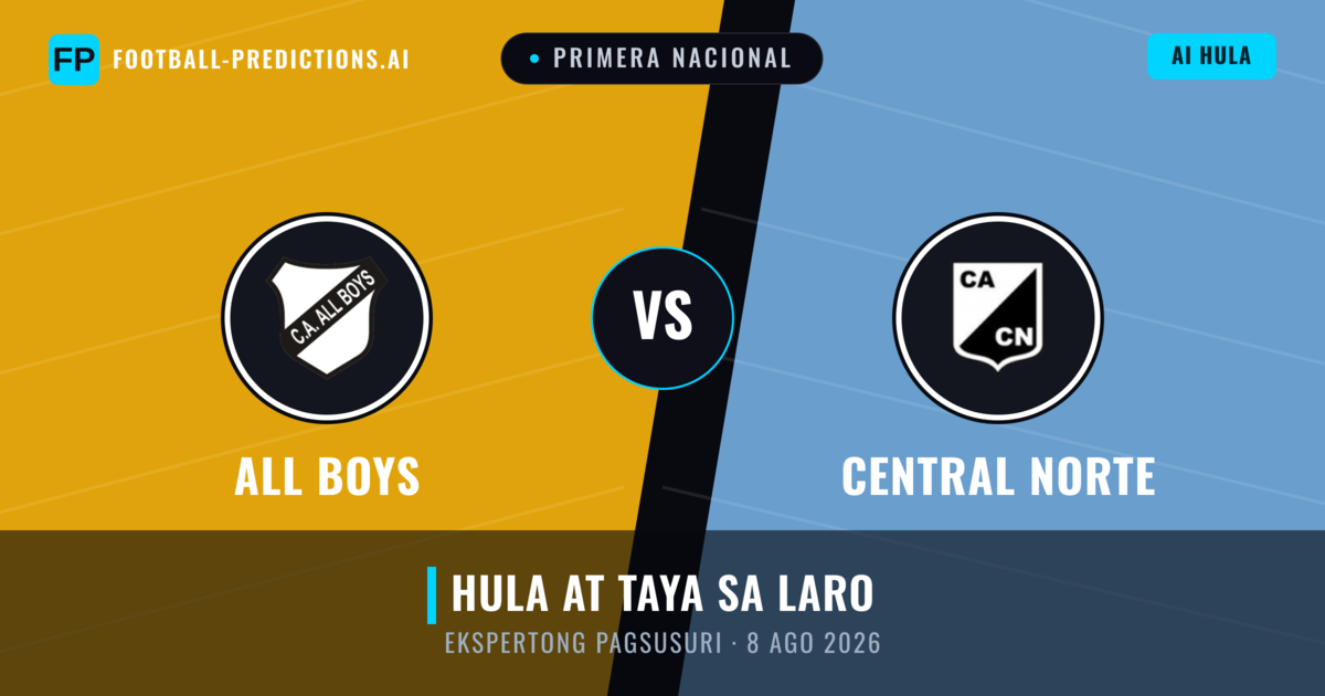 All Boys vs Central Norte — hula at preview ng laban