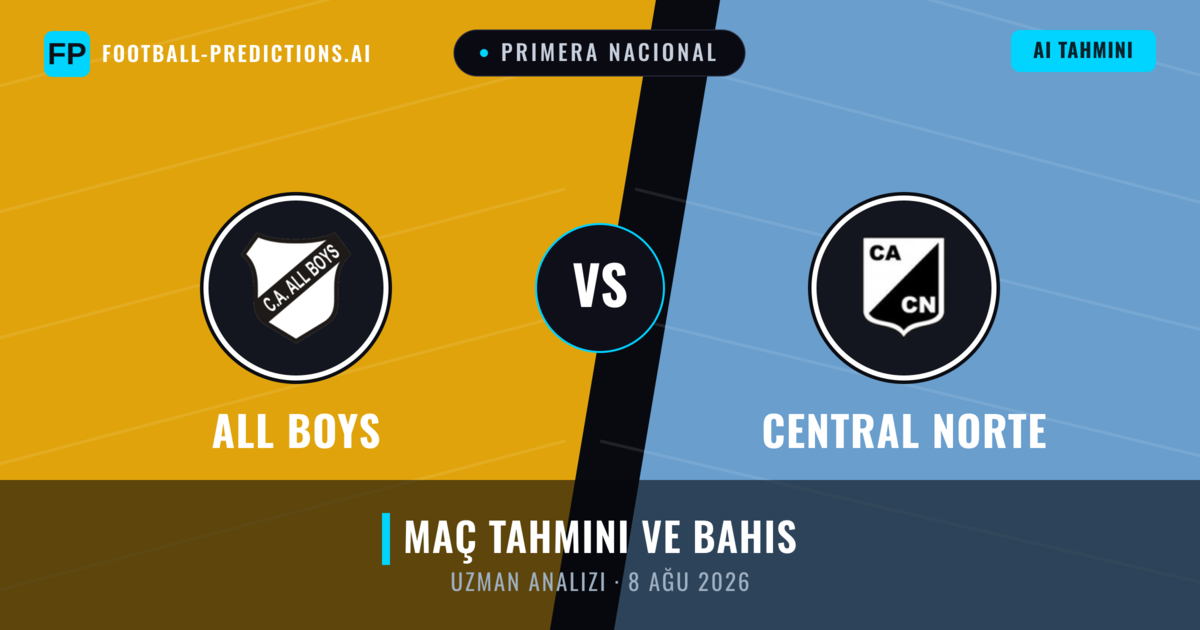 All Boys - Central Norte — maç tahmini ve önizleme