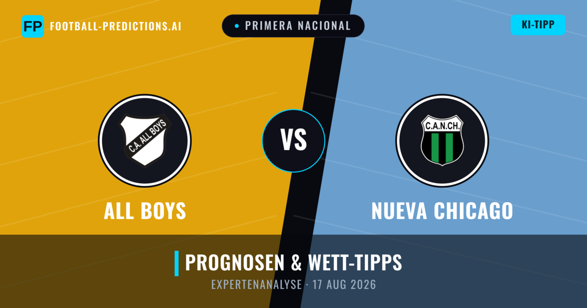 All Boys vs Nueva Chicago — Prognose und Spielvorschau