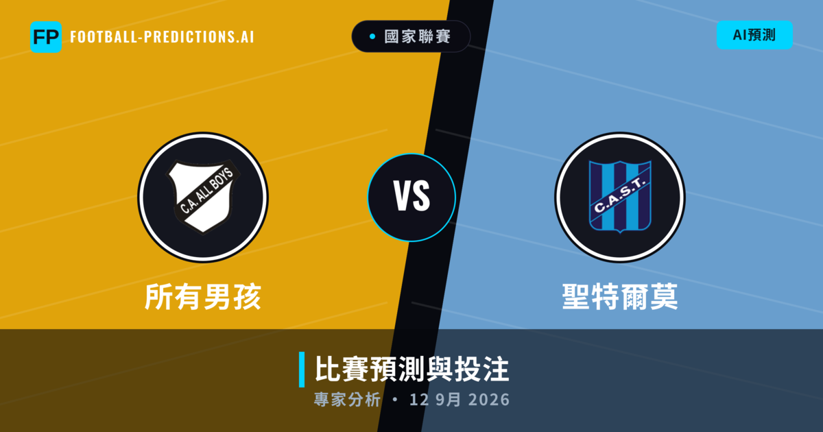 所有男孩 vs 聖特爾莫 — 比赛预测和前瞻