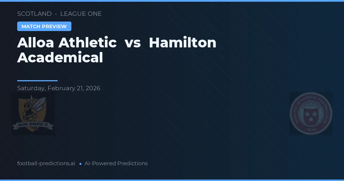 Alloa Athletic vs Hamilton Academical — pronostico e anteprima del match