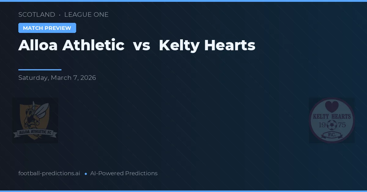 Alloa Athletic vs Kelty Hearts — hula at preview ng laban