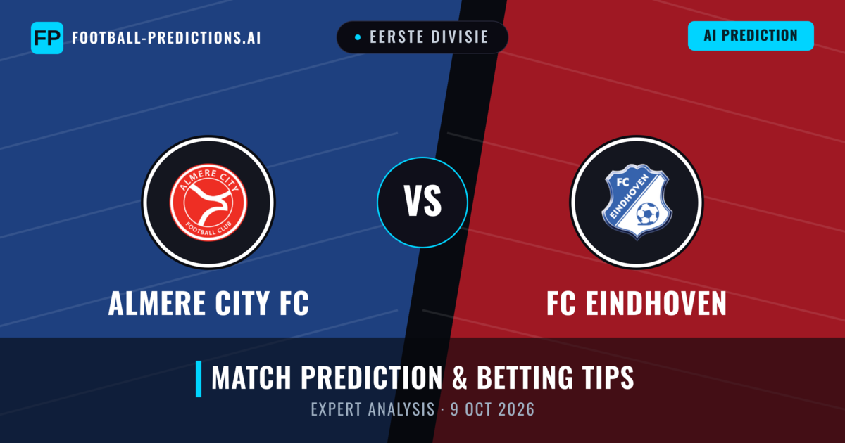 Almere City FC vs FC Eindhoven — match prediction & preview