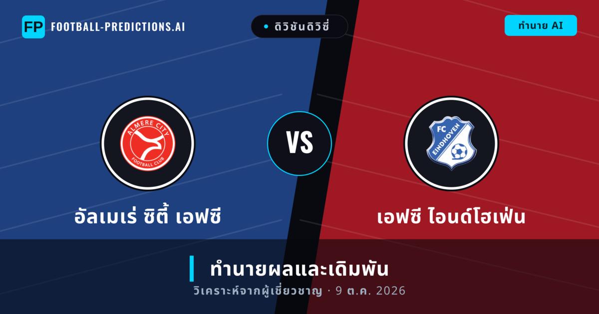 อัลเมเร่ ซิตี้ เอฟซี พบ เอฟซี ไอนด์โฮเฟ่น — ทำนายผลและพรีวิวการแข่งขัน