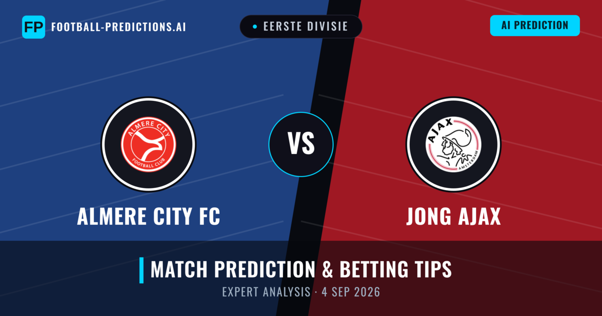 Almere City FC vs Jong Ajax — match prediction & preview