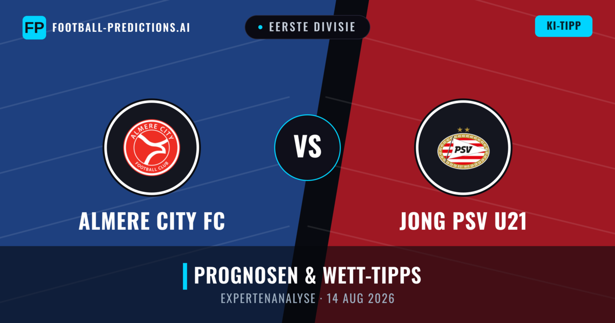 Almere City FC vs Jong PSV U21 — Prognose und Spielvorschau
