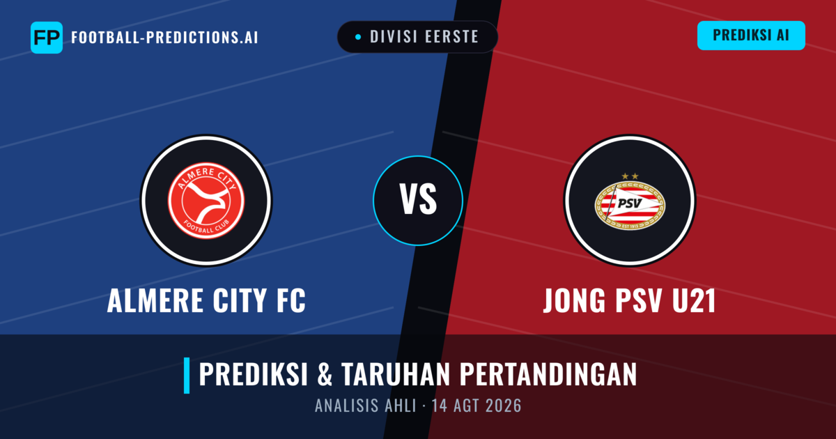 Almere City FC vs Jong PSV — prediksi dan pratinjau pertandingan
